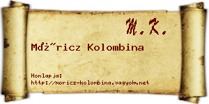 Móricz Kolombina névjegykártya